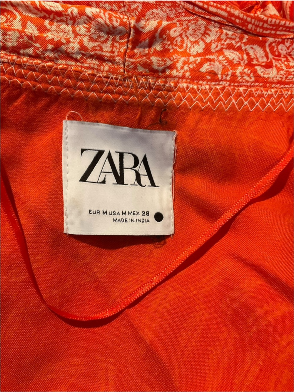 Zara Red Satin Floral-Leaf Kimono Robe with Tie Belt - Picture 8 of 16